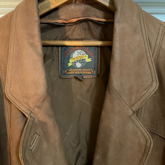 Wilson Brown Leather Jacket with Oversized Blazer Style - Picture 3 of 5